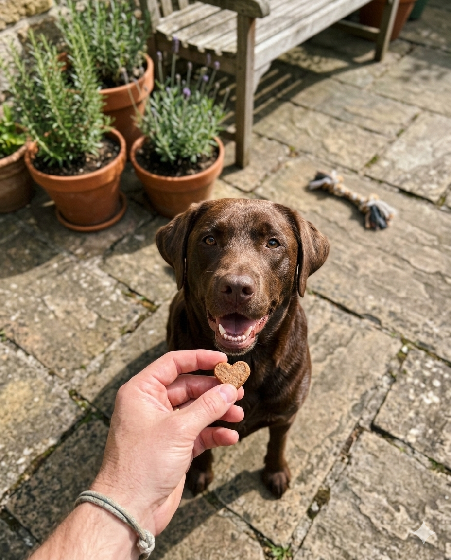 Feeding a Good Gut Daily chew — they think it's a treat